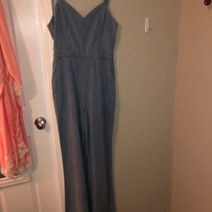 Alice and Olivia Denim Romper